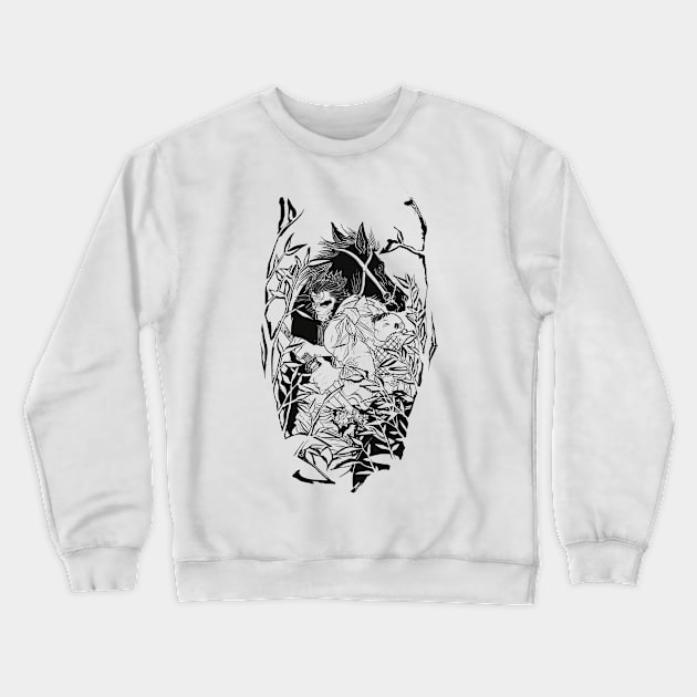 lone wolf and cub Crewneck Sweatshirt by Sparkledoom